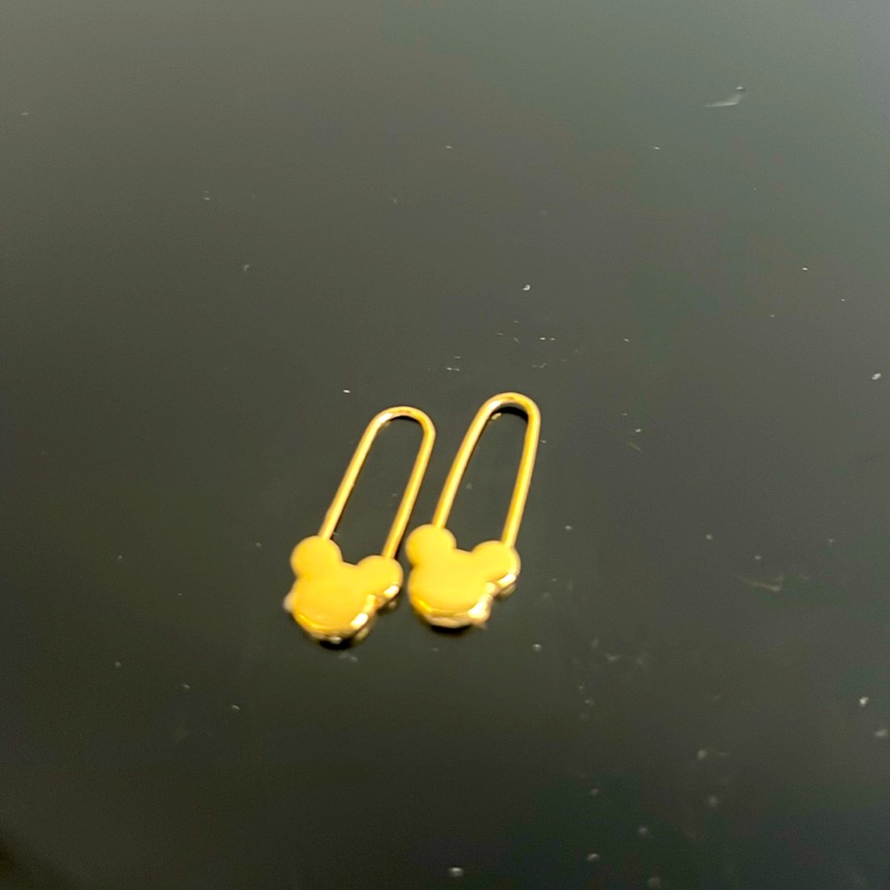 Mickey Mouse gold earrings